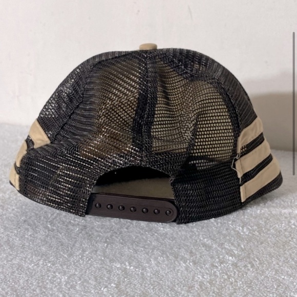Vintage Beige Brown OK Tire Mesh Back Snap Back Trucker Hat - Picture 4 of 9